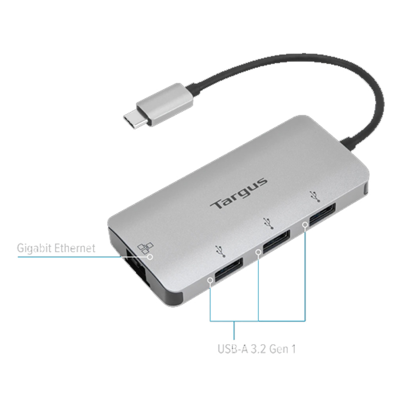 Cong chuyen TARGUS 4 in 1 USB C to 3xUSB A Ethernet Adapter ACA959 05 bengovn